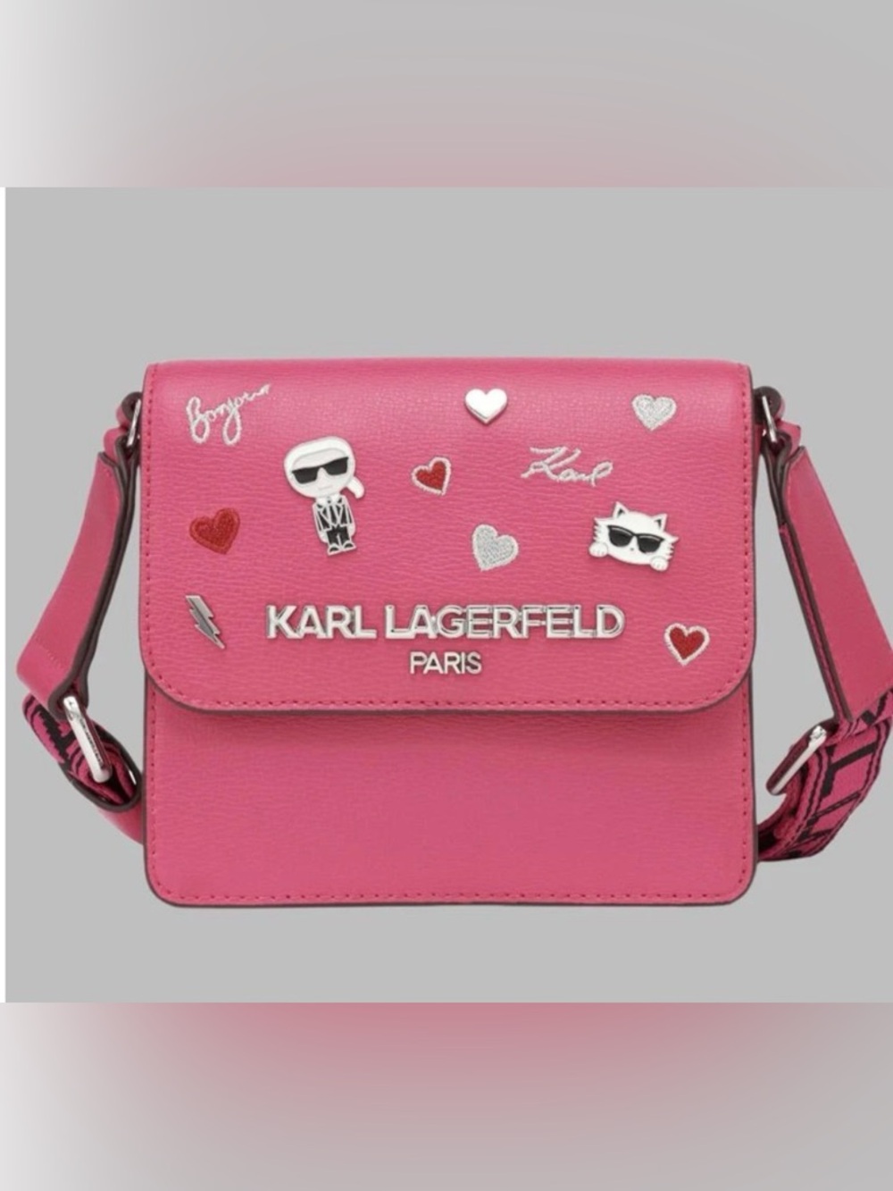 NWT Karl Lagerfeld Paris ANNETTE CROSSBODY Pink